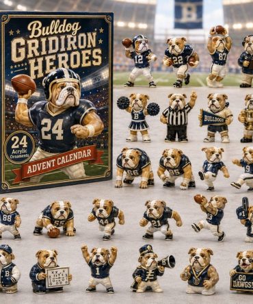 Bulldog Football Legends Countdown 2026 - 24-Day Advent Calendar With Acrylic Sports Charms, Fan Gift