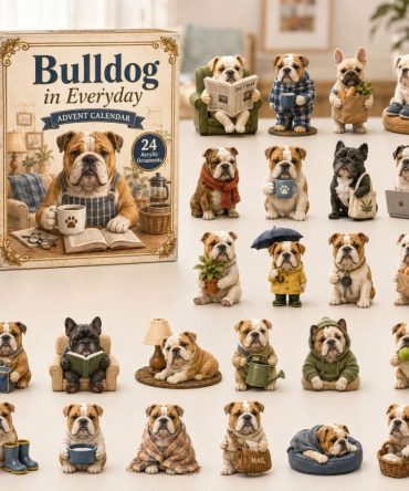 2026 Everyday Bulldog Advent Calendar — 24-Day Daily Moments Countdown With Acrylic Charms, Perfect Gift For Dog Owners & Collectors