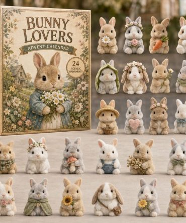 Cute Bunny Lovers 2026 Countdown - 24-Day Acrylic Charm Advent Calendar, Charming Gift For Rabbit Fans