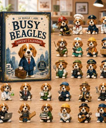 Busy Beagles 24-Day Advent Countdown — 2026 Beagle-Themed Acrylic Charm Calendar, Fun Holiday Gift For Kids & Dog Lovers