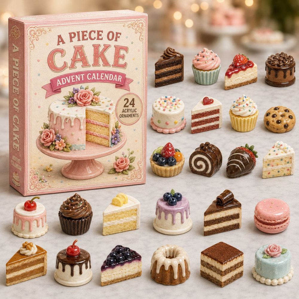 Cake Delight 24-Day Sweet Treat Countdown Calendar 2026 — Acrylic Dessert Charms, Perfect Gift For Bakers & Sweets Lovers