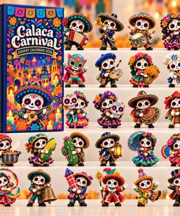 Calaca Carnival 2026 Festive Advent - 24-Day Sugar Skull Countdown With Acrylic Charms & Collectible Ornaments