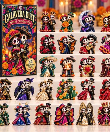 Calavera Duet 2026 Day-By-Day Sugar Skull Advent - 24 Acrylic Charms, Festive Day Countdown Decor