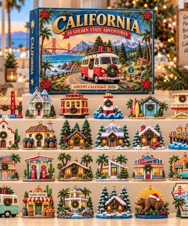 California Adventure 24-Day Holiday Advent Calendar With Acrylic Charms — 2026 West Coast Countdown & Travel-Themed Gift