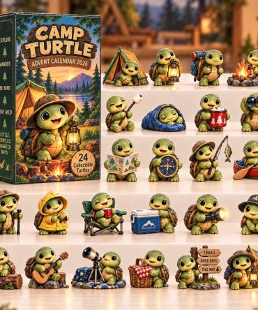 Camp Turtle 24-Day Adventure Advent Calendar With Acrylic Charms - Outdoor & Camping Themed Holiday Countdown 2026