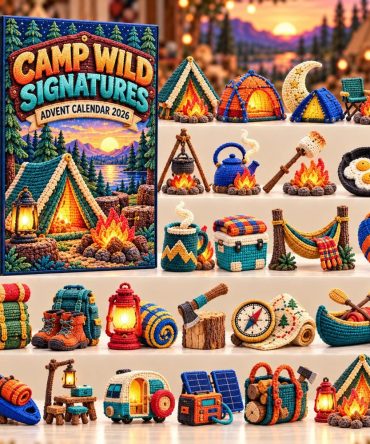 2026 Camp Wild Signature Advent Calendar — 24 Acrylic Charms, Rustic Outdoor Countdown, Unique Camper Gift & Keepsake