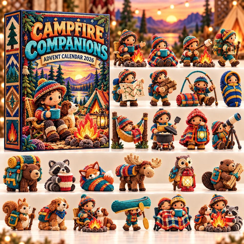 2026 Campfire Companions Advent Calendar — 24 Acrylic Charms, Cozy Camp Countdown Calendar, Perfect Gift For Camp Lovers