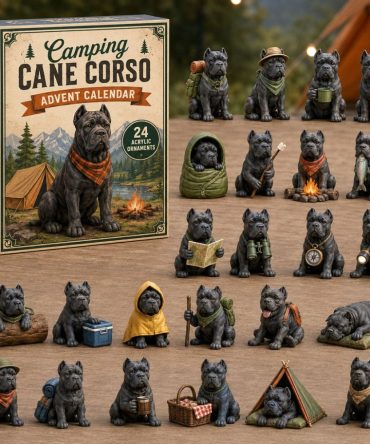 Camping Cane Corso 2026 Adventure Countdown — 24-Day Acrylic Charm Set For Outdoorsy Dog Lovers & Gift Giving