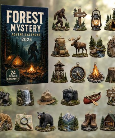 Camping Forest Mystery 24-Day Adventure Countdown Calendar 2026 — Acrylic Woodland Charms, Surprise Gift For Explorers
