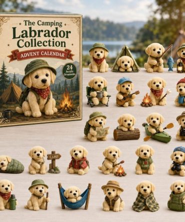 Camping Labrador 24-Day Adventure Countdown Calendar 2026 — Acrylic Dog Charms, Perfect Gift For Dog & Camping Enthusiasts