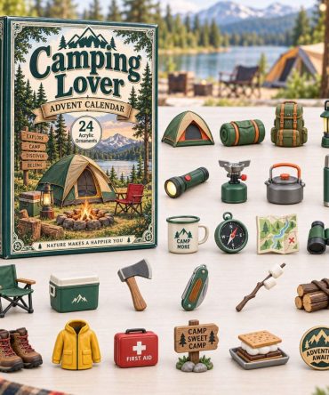 2026 Camping Advent Countdown - 24-Day Outdoor Gear Acrylic Charm Calendar, Great Gift For Campers, Hikers & Rv Travelers
