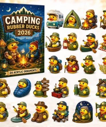Camping Rubber Duck 24-Day Outdoor Countdown Calendar 2026 — Fun Acrylic Duck Charms, Charming Gift For Campers & Kids