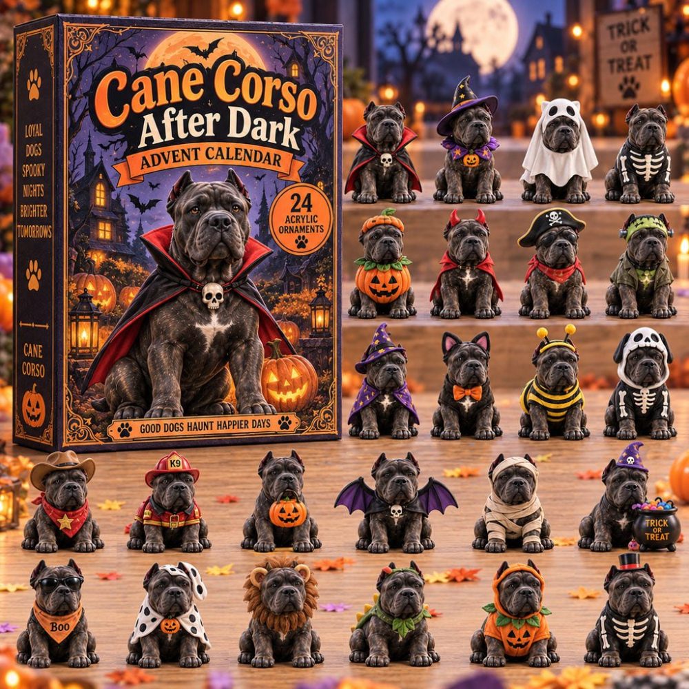 Cane Corso Dark Edition Countdown 2026 – 24-Day Acrylic Charm Advent For Cane Corso Fans & Large Breed Lovers