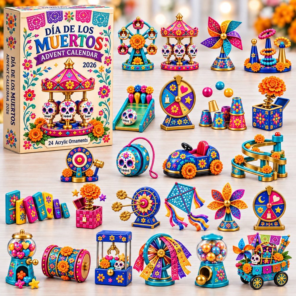 Carnival Wonders Celebration Advent Calendar 2026 — 24-Day Colorful Parade & Mask Acrylic Charms, Festive Holiday Gift For Party Lovers