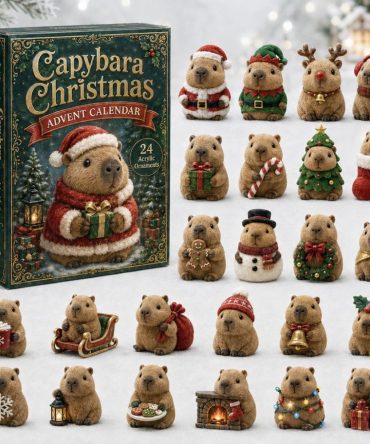 Capybara Christmas 2026 Advent Calendar — 24 Festive Acrylic Charms, Holiday Capybara Countdown, Cute Christmas Gift For Animal Lovers