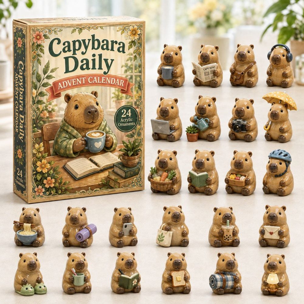 Capybara Daily 2026 Advent Calendar — 24 Adorable Acrylic Charms, Everyday Cute Countdown, Ideal Gift For Capybara & Animal Lovers