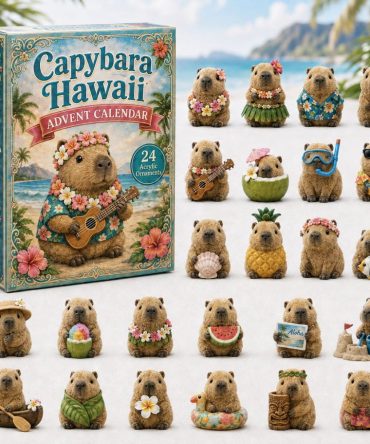 Capybara Hawaii 2026 Advent Calendar — 24 Tropical Acrylic Charms, Island-Themed Holiday Countdown, Cute Animal Gift For Summer Lovers