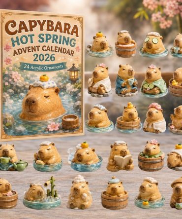 Capybara Hot Spring Holiday Countdown 2026 — 24-Day Acrylic Charm Collection, Relaxing Animal-Themed Advent Gift