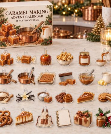 24-Day Caramel Making Countdown Calendar With 24 Themed Acrylic Charms — Sweet Diy Holiday Gift For Baking Lovers 2026