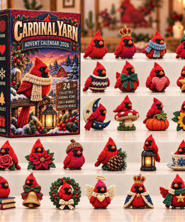 Cardinal Yarn 24-Day Knitting Advent Calendar With Acrylic Charms - Gift For Yarn Lovers & Crafters 2026