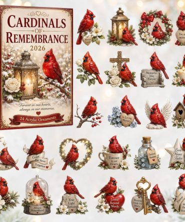 2026 Cardinals Of Remembrance Calendar - 24 Acrylic Charm Surprises, Memorial & Holiday Keepsake Countdown Gift