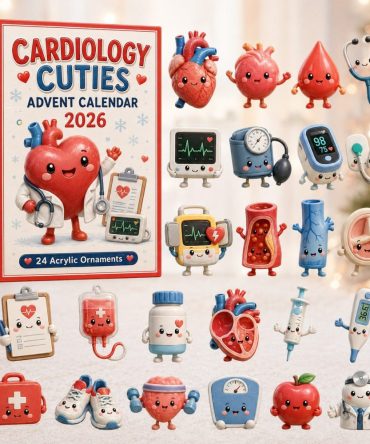 Cardiology Cuties Medical Advent Calendar 2026 — 24-Day Acrylic Charms, Cute Heart & Medical-Themed Countdown Gift