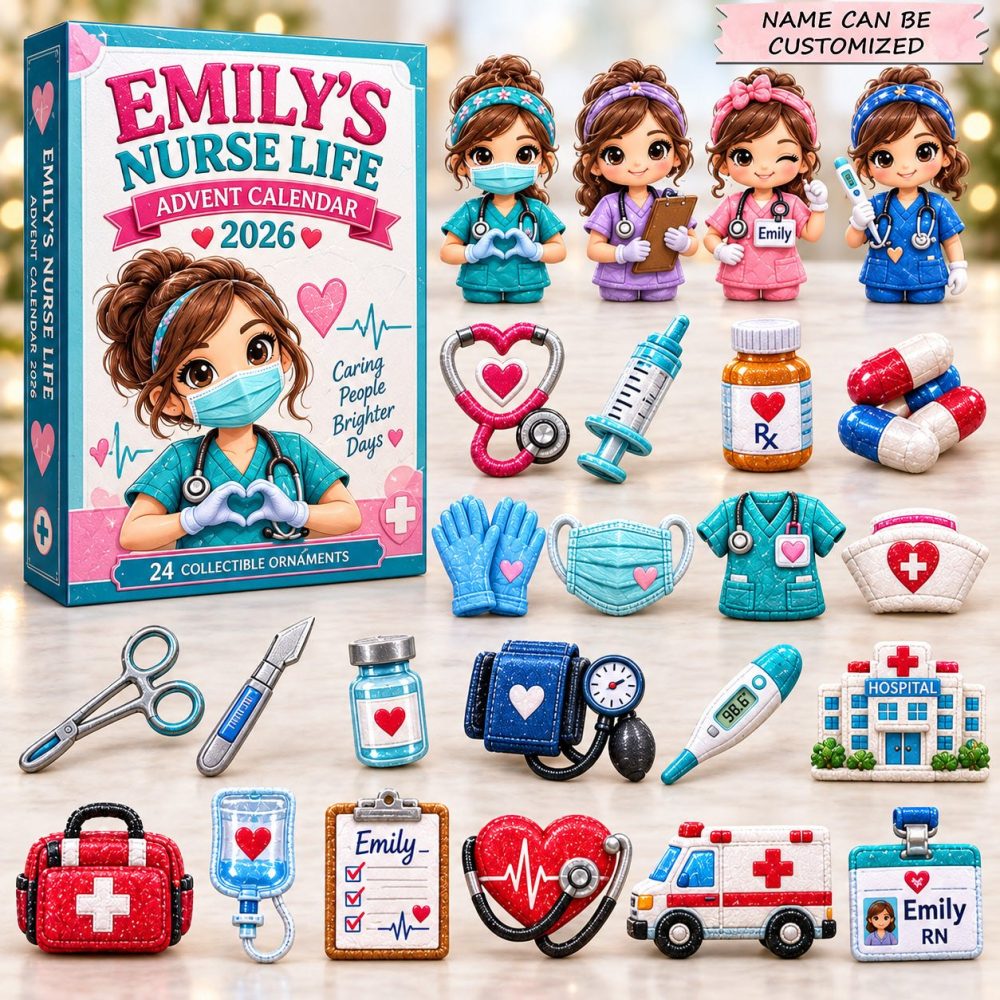 Nurse & Caring Heroes 24-Day Advent Calendar 2026 - Acrylic Charm Countdown For Nurses, Healthcare Gift Box Surprise