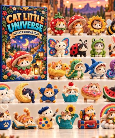Whimsical 'Little Universe' Cat 2026 Advent Calendar — 24-Day Acrylic Charm Set, Gift For Cat Collectors