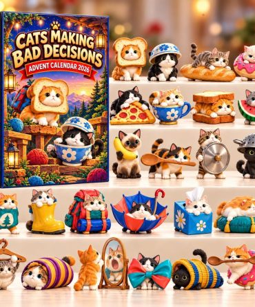 2026 Funny Cat 'Bad Decisions' Advent Calendar — 24-Day Acrylic Charm Collection, Cute Cat Lover Gift
