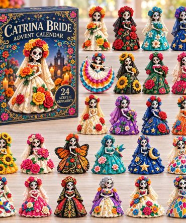 Catrina Bride Collection Advent Calendar 2026 - 24-Day Dia De Los Muertos Countdown With Elegant Acrylic Charms