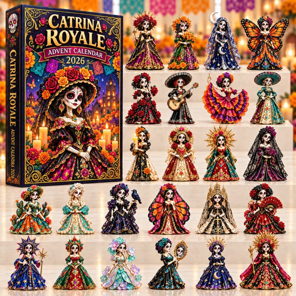 Catrina Royale Collector'S Advent 2026 — 24 Artistic Acrylic Charms Inspired By Catrina Art, Limited Edition Decorative Countdown Box