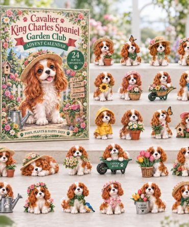 Cavalier King Charles Garden Club 2026 Holiday Countdown — 24-Day Acrylic Charm Set For Dog Lovers & Collectors