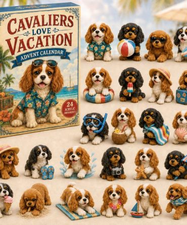 2026 Cavalier Vacation Holiday Countdown Calendar — 24-Day Acrylic Charm Advent Set, Travel-Themed Cavalier Gifts & Decor