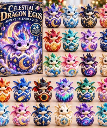 Celestial Dragon Eggs Advent Countdown 2026 — 24-Day Cosmic Dragon Egg Acrylic Charm Calendar For Fantasy & Space Fans
