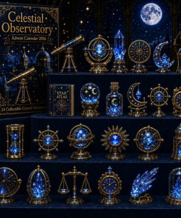 Celestial Observatory 2026 — 24-Day Astronomy Charm Countdown With Telescope & Star Acrylics, Gift For Space Enthusiasts