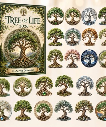 Celtic Tree Of Life 24-Day Christmas Countdown Calendar 2026 — Intricate Acrylic Charms, Spiritual & Keepsake Gift