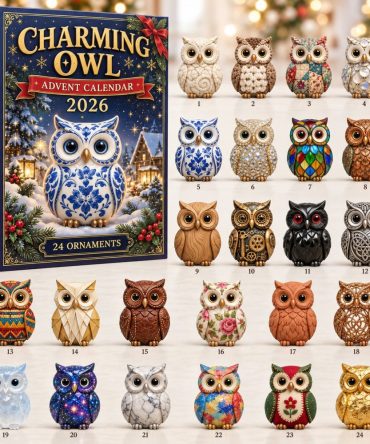Woodland Owl 24-Day Holiday Advent Calendar With Acrylic Charms - Charming Owl Keepsake Countdown Gift 2026