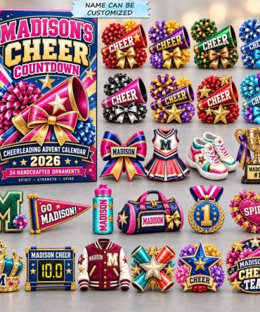 Team Spirit 24-Day Cheer Squad Advent Calendar With Acrylic Charms - School Cheerleader Countdown Gift 2026