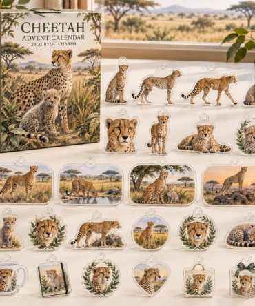 24-Day Cheetah Holiday Countdown — Speedy Acrylic Charm Advent, Cheetah Collectible Set For Savvy Gift-Givers & Kids