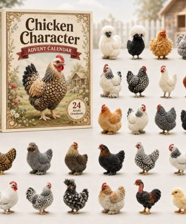Chicken Character 24‑Day Advent Calendar 2026 — Whimsical Chicken Charm Countdown With 24 Cute Acrylic Farmyard Ornaments, Fun Holiday Gift