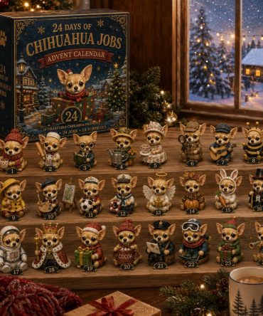 Chihuahua Career Capers 2026 — 24-Day Acrylic Charm Countdown Featuring Cute Job-Themed Chihuahua Designs, Gift For Pet Lovers