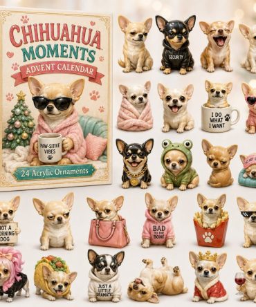 Chihuahua Meme 24‑Day Advent Calendar 2026 — Viral Chihuahua Meme Acrylic Charms With 24 Collectible Funny Dog Ornaments, Giftable