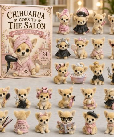 Chihuahua Salon Life 2026 Advent Calendar — 24 Stylish Acrylic Charms, Miniature Grooming Scenes, Holiday Gift For Dog Grooming Fans