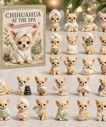 Chihuahua Spa Day 2026 Advent Calendar — 24 Mini Acrylic Spa-Themed Charms, Cute Dog Lover Gift, Holiday Countdown For Pet Fans