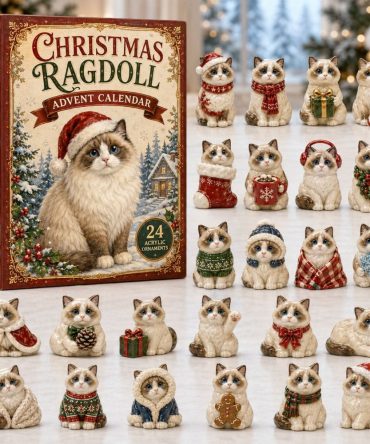 Ragdoll Cat 24‑Day Advent Calendar 2026 — Cute Ragdoll Kitty Charm Countdown With 24 Acrylic Cat Ornaments, Perfect Cat Lover Gift