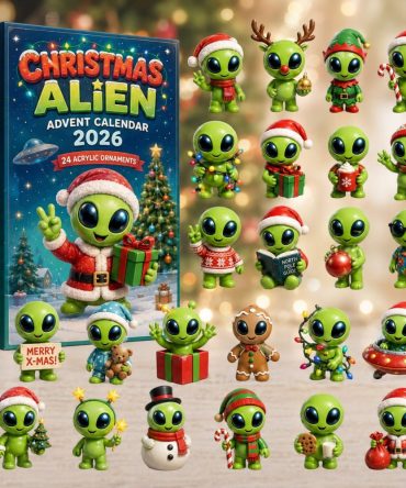 2026 Extraterrestrial Christmas Advent Calendar — 24-Day Alien Countdown With Acrylic Space Charms, Unique Gift For Sci-Fi Fans