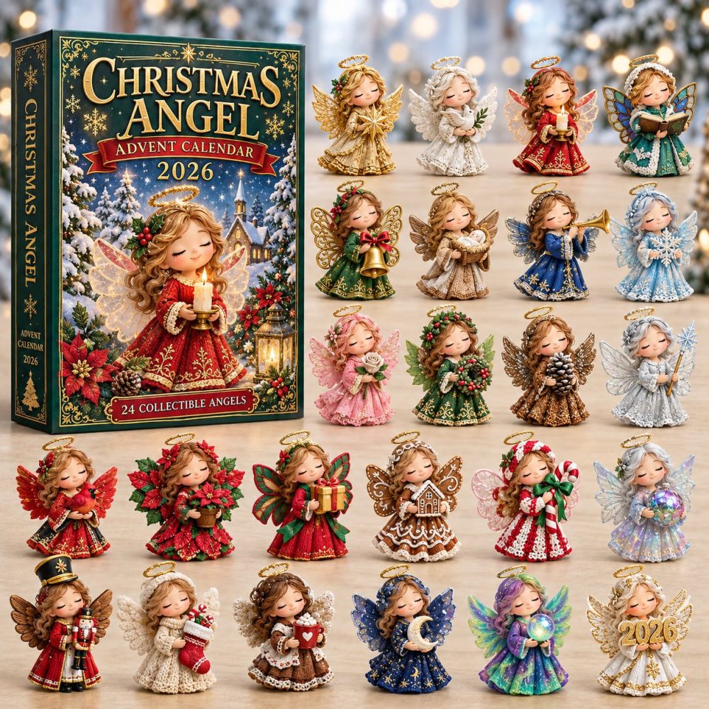 Christmas Angel Advent 2026 — 24-Day Nativity Countdown With Acrylic Angel Charms, Sentimental Ornaments & Keepsakes For Holiday Decor