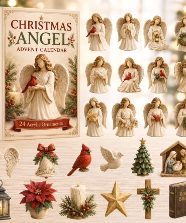 2026 Timeless Angel Advent Calendar — 24-Day Classic Christmas Countdown With Acrylic Charms, Vintage-Inspired Holiday Gift