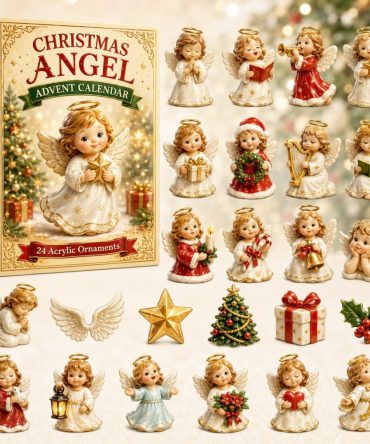 2026 Angelic Holiday Advent Calendar — 24-Day Countdown With Handcrafted Acrylic Angel Charms, Charming Gift For Her & Family