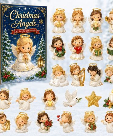 2026 Angels Moments Christmas Countdown Calendar — 24 Days With Delicate Acrylic Angels, Elegant Holiday Gift & Keepsake